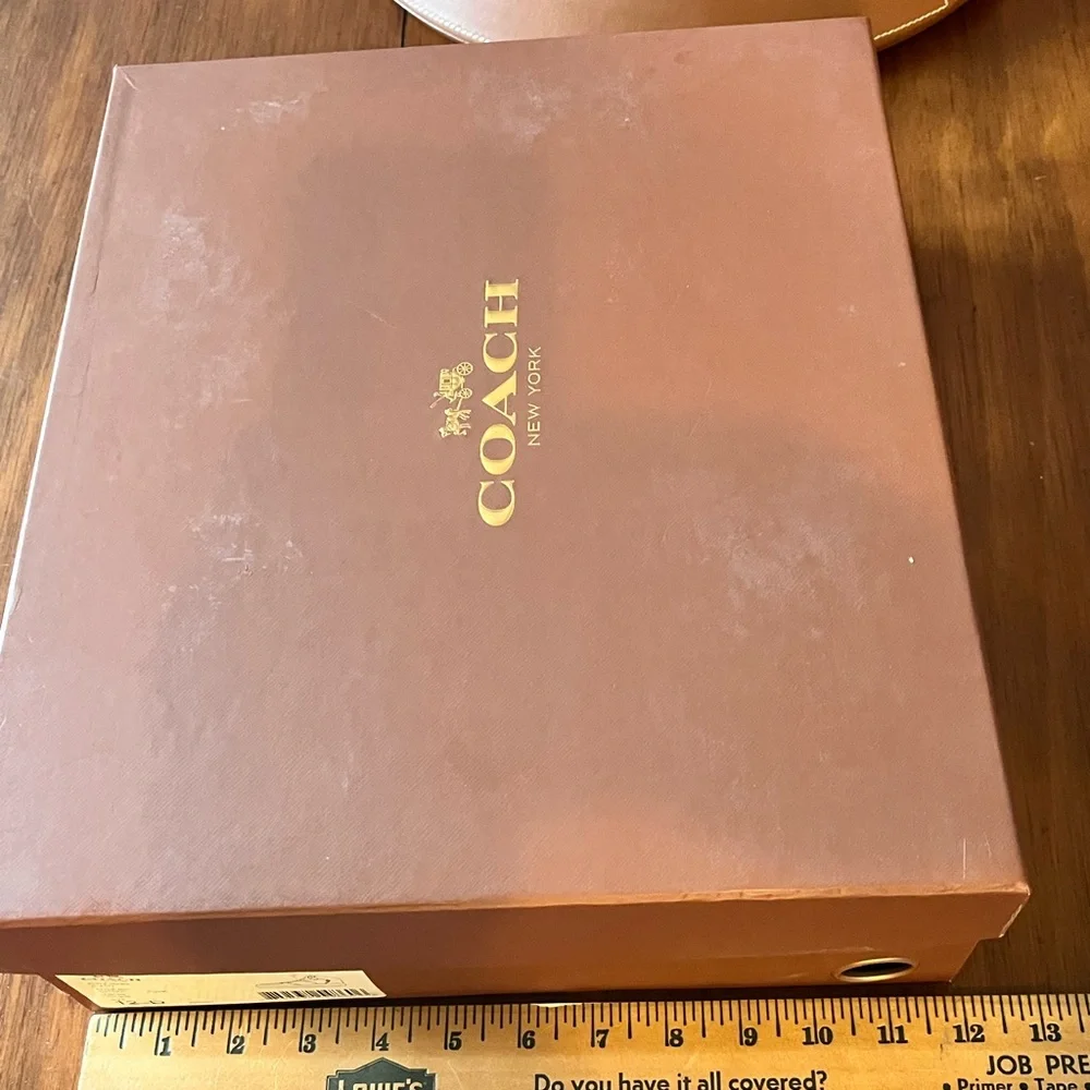 Coach New York Empty Heavy Duty shoe storage gift box brown